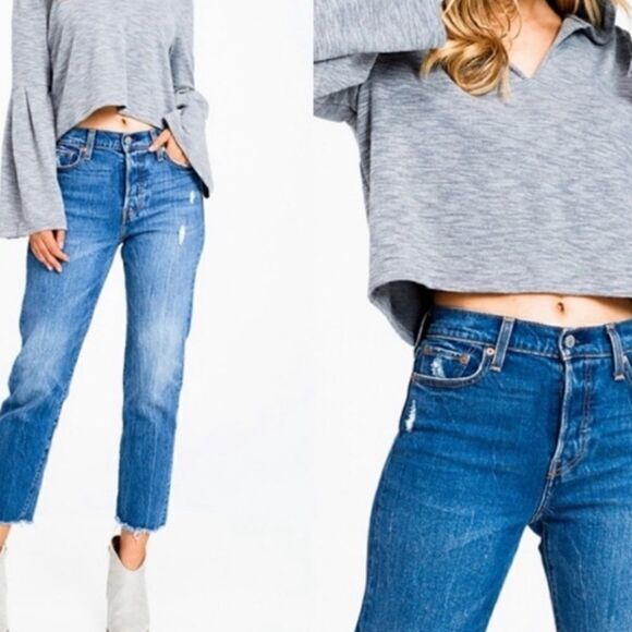 Cropped Hooded Knit Top - Picture 6 of 13